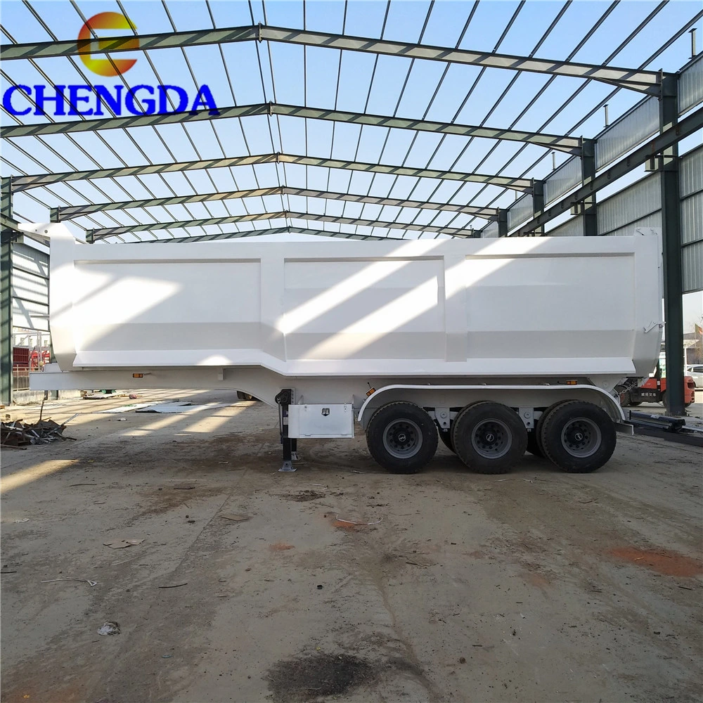 3 Axles 4 Axles 80 Tons Hydraulic Side Box Tipper Dumper Dump Semi Truck Trailer for Nigeria