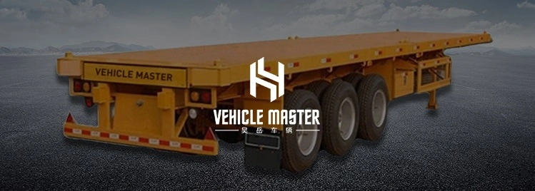 Vehicle Master 30 40 50 60 70 80 Tons 2 3 4 Axles 20 40 45FT Flatbed Container Truck Semi Trailer