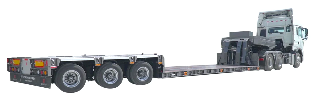 Multi Axles Hydraulic Steering Lowbed Semi Trailer for Special Transport