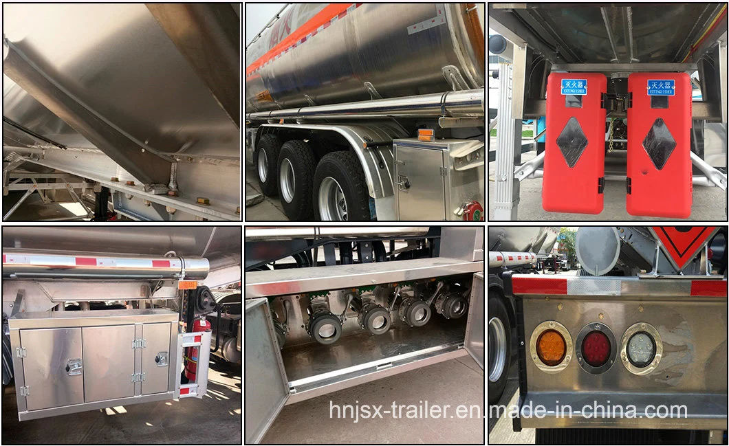 Adr 3axle 42000/50000L Carbon Stainless Steel Aluminium Alloy Petrol Gasoline Diesel Heavy Oil Water Milk Fuel Tank Truck Semi Tractor Utility Tanker Trailer