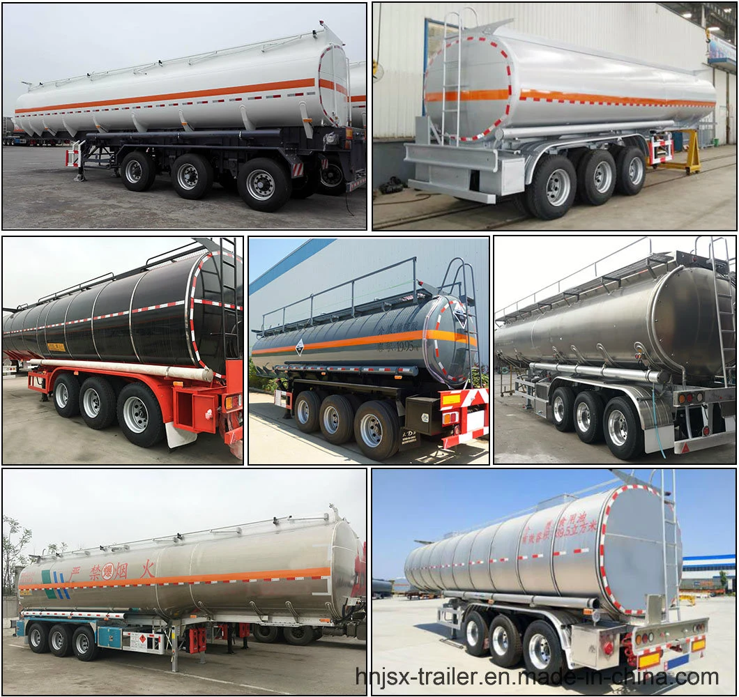 Adr 3axle 42000/50000L Carbon Stainless Steel Aluminium Alloy Petrol Gasoline Diesel Heavy Oil Water Milk Fuel Tank Truck Semi Tractor Utility Tanker Trailer