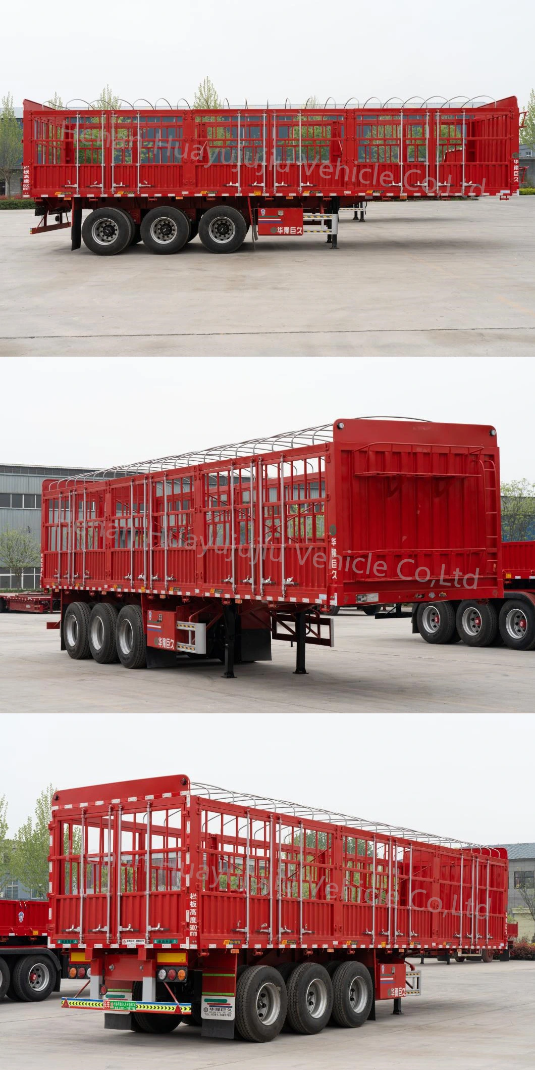 Chinese Factory Famous Brand Drop Deck Cargo Fence Semi Trailer for Sale