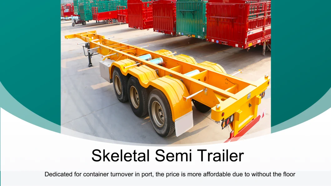 High Grade Customized Adjustable Heavy Equipment Skeletal Frame Semi Trailer Skeleton Chassis Semi Trailer