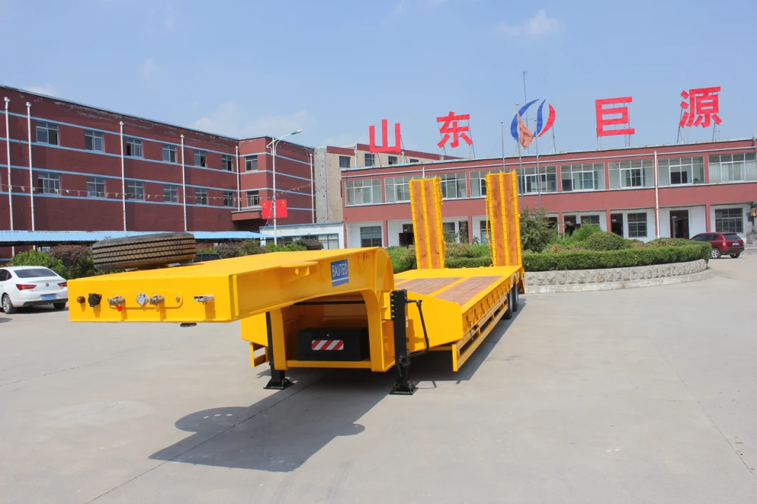 2/3/4 Axles 50/60/80/100 Tons Low Bed Lowbed Lowboy Loader Drop Deck Heavy Duty Dolly Semi Trailer