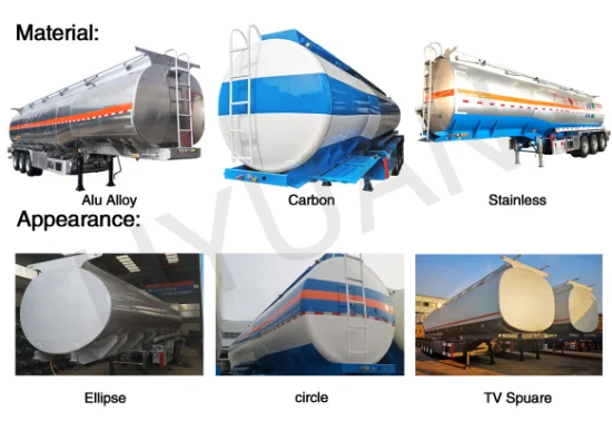 Serbatoio carburante monoblocco in acciaio/semirimorchio autocisterna personalizzato per trasporto olio/diesel/benzina/petrolio greggio/acqua/latte/propano in vendita