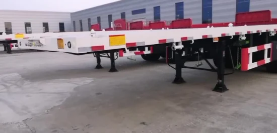 Nuovo semirimorchio a 3 assi 40FT 40 Ton Skeleton Chassis Truck Container Rimorchio a base piatta Rimorchio per trattore utilizzato